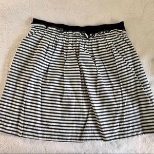 J. Crew Blue/White Striped Paper Bag Skirt, Size XS